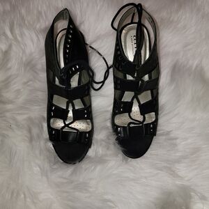 a.n.a Black Strappy Heels